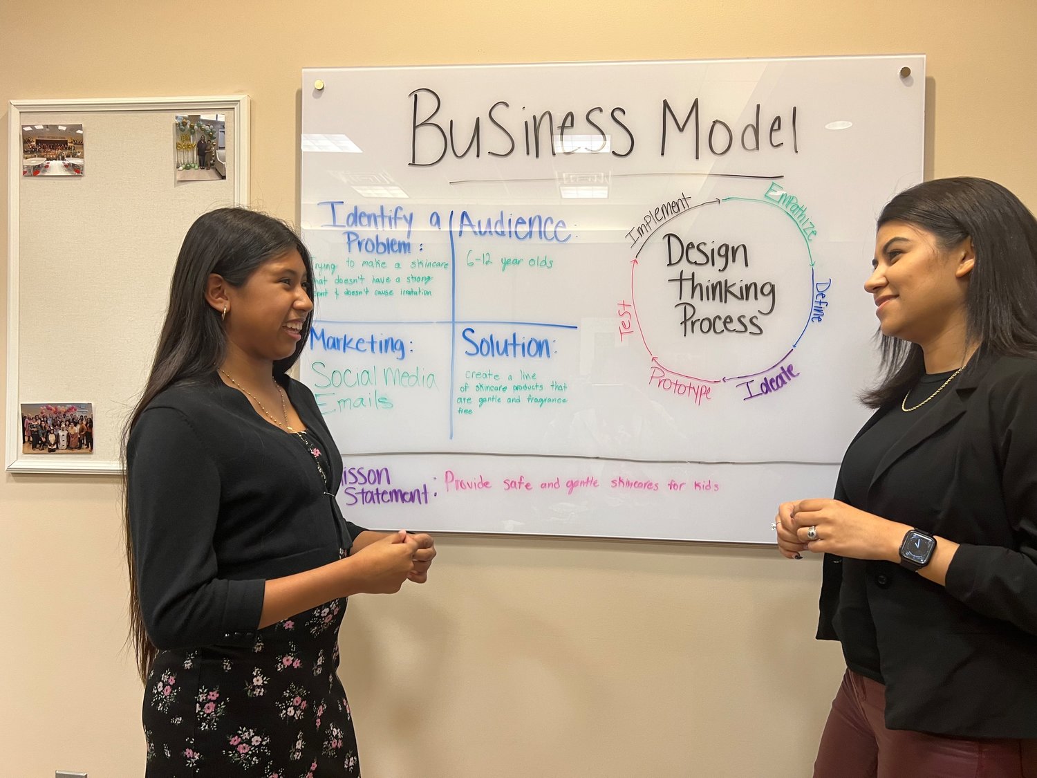 An Immokalee Foundation middle school student explores aspects of the Business Management & Entrepreneurship Pathway with a member of the Foundation’s staff.